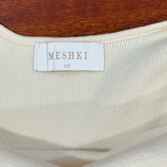 Meshki Off-White Scoop Neck Ribbed Maxi Dress - Picture 13 of 16